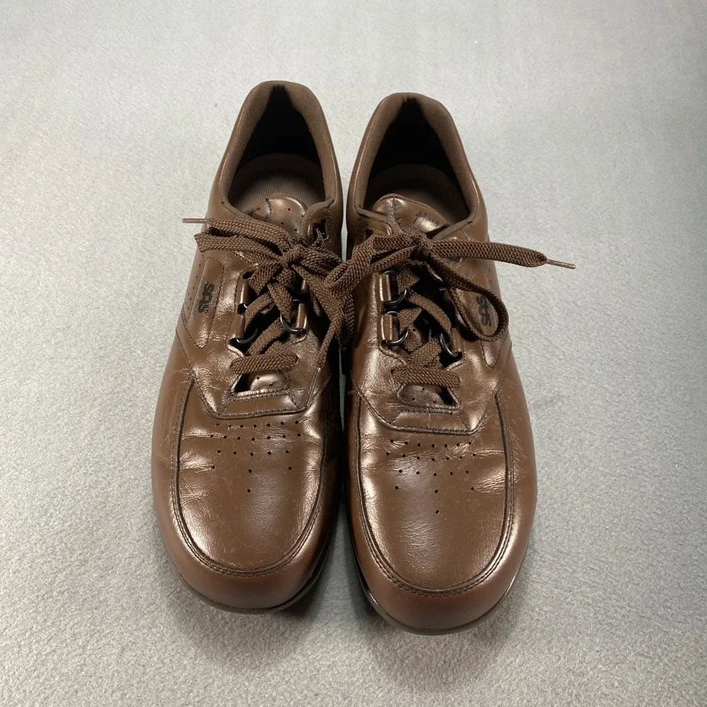 Sas Mens Shoes Time Out Antique Walnut Size 11 S Slim Leather With Box USA Made
